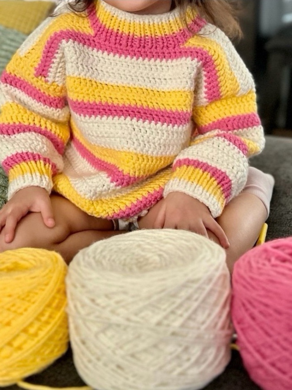 2T/3T hand crochet sweater
